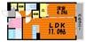 伯備線/総社駅 徒歩3分 2階 築17年 1LDKの間取り