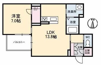 間取図 宇野線<宇野みなと線>/久々原駅 徒歩16分 2階 築8年