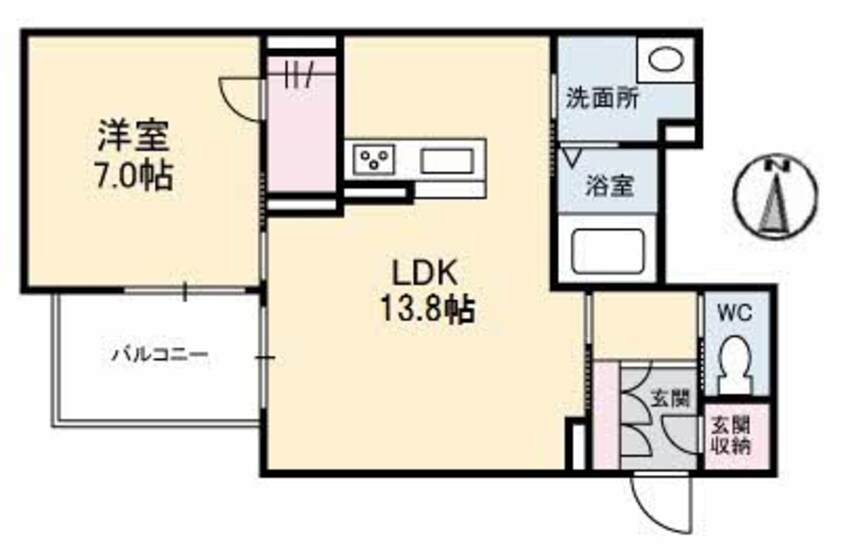 間取図 宇野線<宇野みなと線>/久々原駅 徒歩16分 2階 築8年