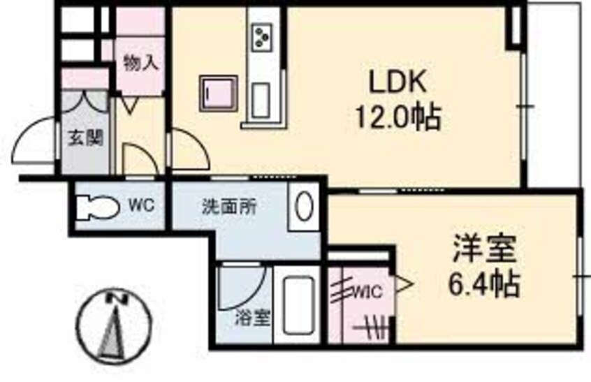 間取図 水島臨海鉄道水島本線/西富井駅 徒歩22分 1階 築2年