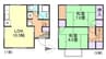 山陽本線（中国）/新倉敷駅 徒歩78分 1-2階 築38年 2LDKの間取り