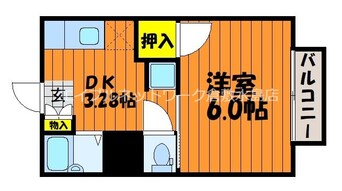 間取図 吉備線<桃太郎線>/服部駅 徒歩7分 2階 築32年