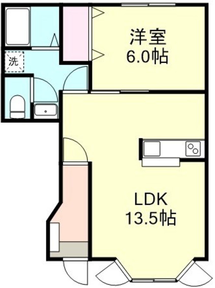 間取図 水島臨海鉄道水島本線/球場前駅 徒歩25分 1階 築28年