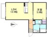 山陽本線（中国）/倉敷駅 徒歩19分 1階 築18年 1LDKの間取り