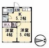 水島臨海鉄道水島本線/西富井駅 徒歩5分 2階 築43年 2Kの間取り