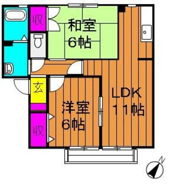 間取図 山陽本線（中国）/里庄駅 徒歩29分 1階 築23年