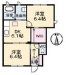 水島臨海鉄道水島本線/西富井駅 徒歩38分 1階 築16年 2DKの間取り