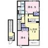 山陽本線（中国）/新倉敷駅 徒歩24分 2階 築19年 2LDKの間取り