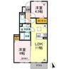 山陽本線（中国）/新倉敷駅 徒歩48分 1階 築7年 2LDKの間取り