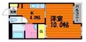 山陽本線（中国）/倉敷駅 徒歩19分 2階 築23年 1Kの間取り