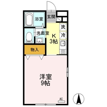 間取図 宇野線<宇野みなと線>/茶屋町駅 徒歩45分 1階 築23年