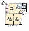 山陽本線（中国）/新倉敷駅 徒歩27分 2階 築30年 2Kの間取り