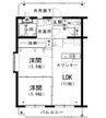 吉備線<桃太郎線>/総社駅 徒歩7分 2階 築16年 2LDKの間取り