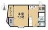 山陽本線（中国）/中庄駅 徒歩2分 2階 築29年 1Kの間取り