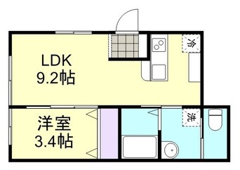 間取図 山陽本線（中国）/鴨方駅 徒歩9分 1階 築4年