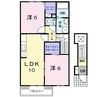 井原鉄道井原線/吉備真備駅 徒歩13分 2階 築17年 2LDKの間取り