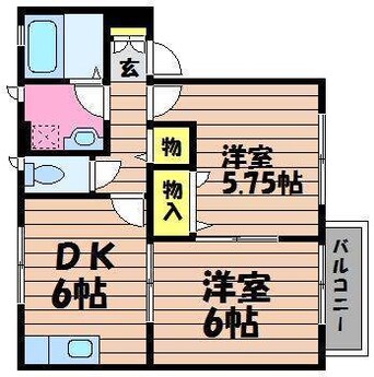 間取図 山陽本線（中国）/倉敷駅 徒歩17分 2階 築28年