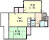 水島臨海鉄道水島本線/球場前駅 徒歩12分 5階 築31年 2DKの間取り