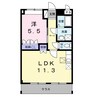 山陽本線（中国）/新倉敷駅 徒歩28分 1階 築19年 1LDKの間取り