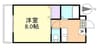 山陽本線（中国）/新倉敷駅 徒歩19分 2階 築29年 1Kの間取り