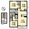 山陽本線（中国）/新倉敷駅 徒歩51分 2階 築12年 3LDKの間取り