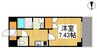 山陽本線（中国）/倉敷駅 徒歩10分 8階 築26年 1Kの間取り