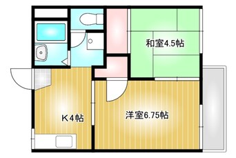 間取図 吉備線<桃太郎線>/総社駅 徒歩22分 2階 築40年
