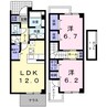 吉備線<桃太郎線>/東総社駅 徒歩13分 1階 築21年 2LDKの間取り