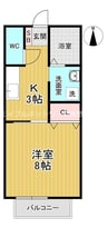 水島臨海鉄道水島本線/西富井駅 徒歩8分 1階 築24年 1Kの間取り
