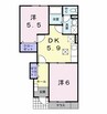山陽本線（中国）/鴨方駅 徒歩31分 1階 築22年 2DKの間取り