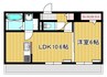 山陽本線（中国）/西阿知駅 徒歩60分 2階 築5年 1LDKの間取り