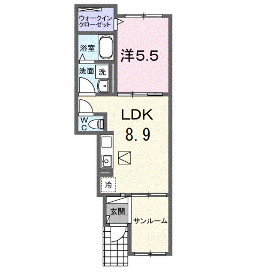 間取図 井原鉄道井原線/矢掛駅 徒歩8分 1階 築1年