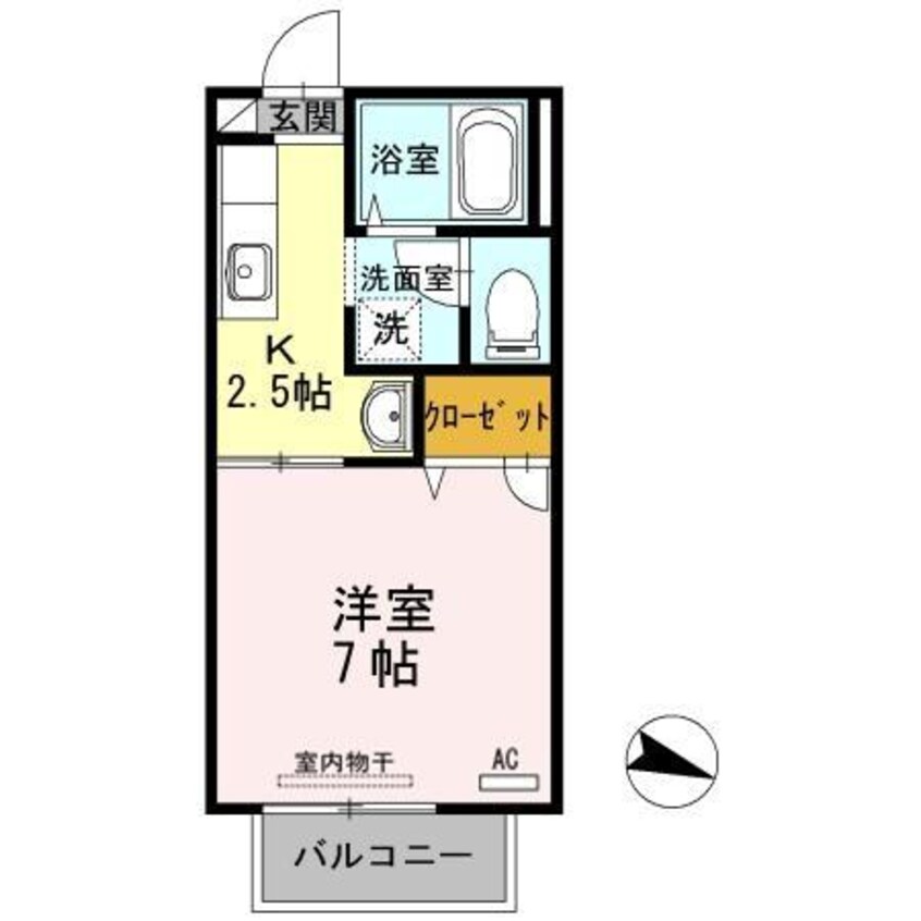 間取図 山陽本線（中国）/笠岡駅 徒歩40分 1階 築25年