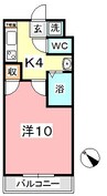 山陽本線（中国）/新倉敷駅 徒歩6分 7階 築24年 1Kの間取り