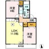 水島臨海鉄道水島本線/弥生駅 徒歩15分 1階 築23年 2LDKの間取り