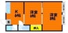 山陽本線（中国）/倉敷駅 徒歩14分 2階 築45年 2DKの間取り