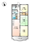 山陽本線（中国）/倉敷駅 徒歩12分 2階 築26年 3LDKの間取り