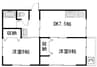 宇野線<宇野みなと線>/妹尾駅 徒歩10分 2階 築40年 2DKの間取り