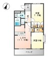 山陽本線（中国）/西阿知駅 徒歩18分 3階 築23年 2LDKの間取り