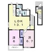 山陽本線（中国）/西阿知駅 徒歩30分 2階 築27年 2LDKの間取り