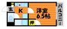 山陽本線（中国）/倉敷駅 徒歩21分 4階 築35年 1Kの間取り