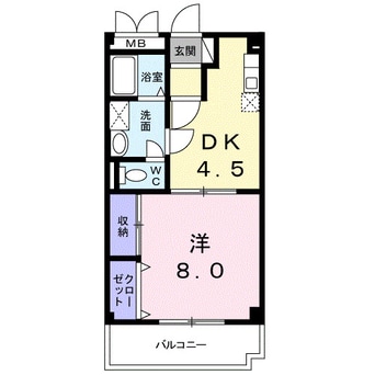 間取図 山陽本線（中国）/倉敷駅 徒歩20分 4階 築27年