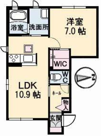 間取図 吉備線<桃太郎線>/東総社駅 徒歩16分 1階 築14年