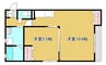 山陽本線（中国）/倉敷駅 徒歩17分 2階 築6年 1LDKの間取り