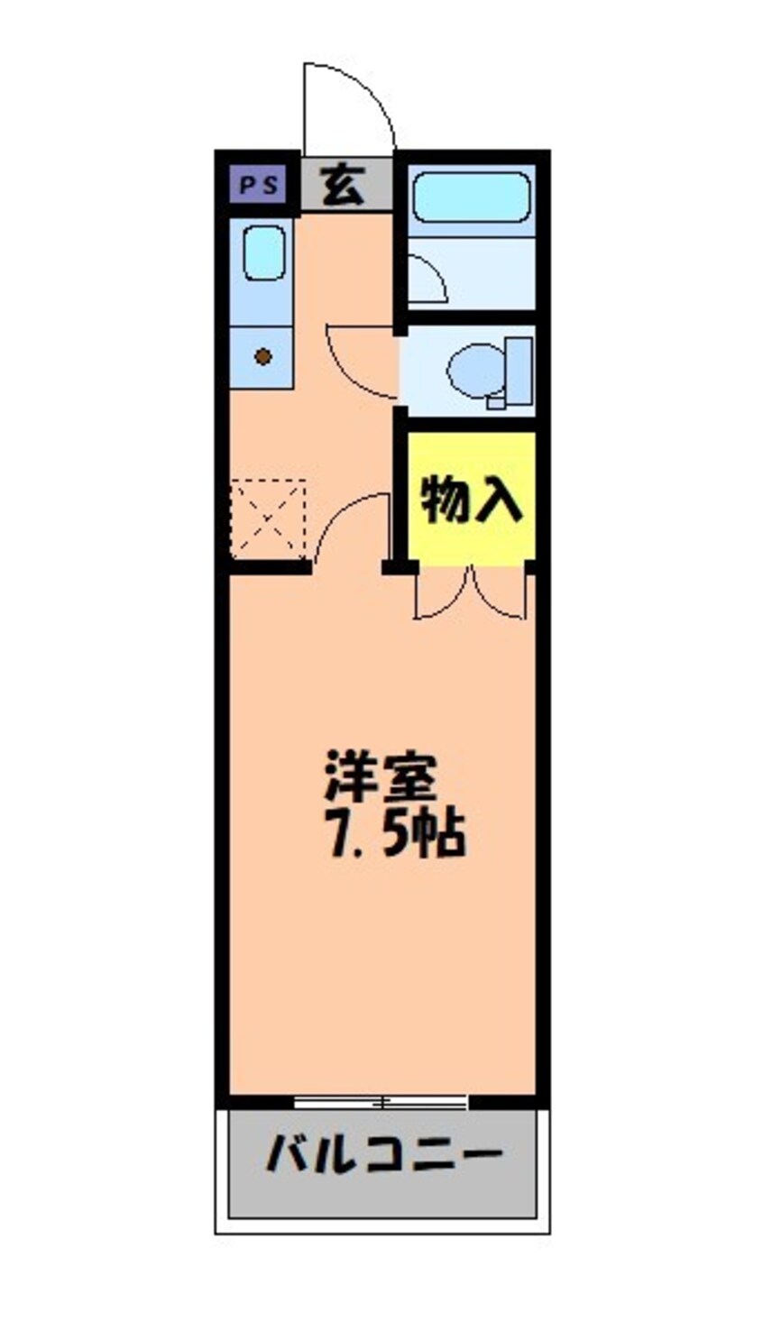 間取図 山陽本線（中国）/倉敷駅 徒歩14分 2階 築28年