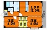 水島臨海鉄道水島本線/西富井駅 徒歩37分 2階 築22年 2LDKの間取り
