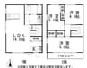 山陽本線（中国）/新倉敷駅 徒歩19分 1-2階 築16年 3LDKの間取り