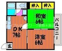グリーンハイツ西阿知Ｂ棟の間取図