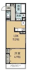 山陽本線（中国）/倉敷駅 徒歩7分 2階 築3年 1LDKの間取り