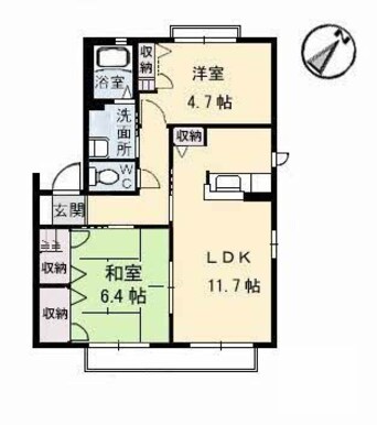 間取図 山陽本線（中国）/新倉敷駅 徒歩10分 1階 築22年